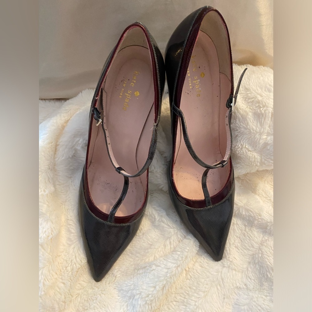 Kate Spade New York Women's Black and Burgundy Courts